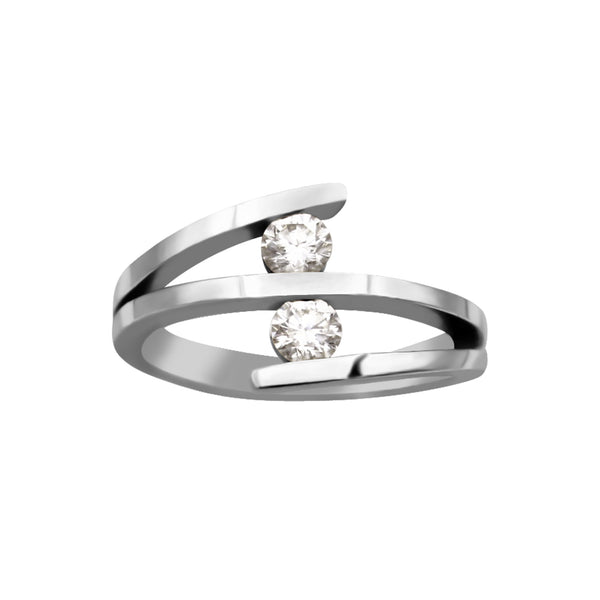2 Diamond Spiral Ring