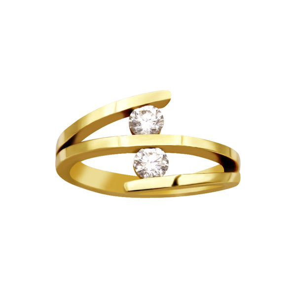 2 Diamond Spiral Ring