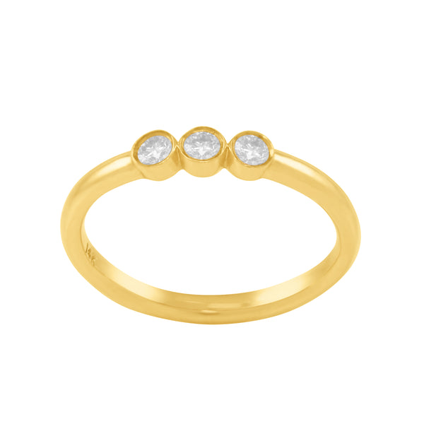 Triple Bezel Diamond Ring
