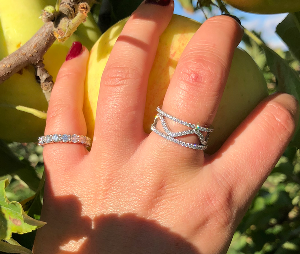 Diamond Wavy Ring