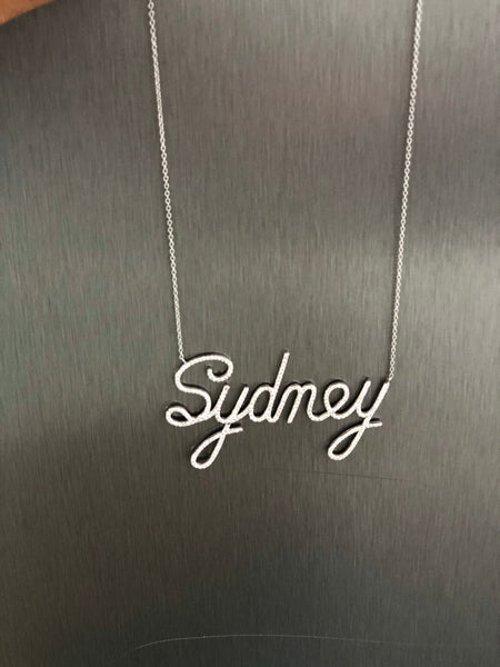 Personalized Diamond Script Name Necklace