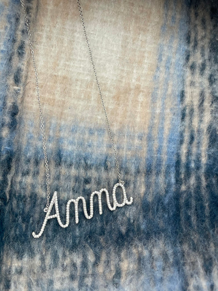 Personalized Diamond Script Name Necklace