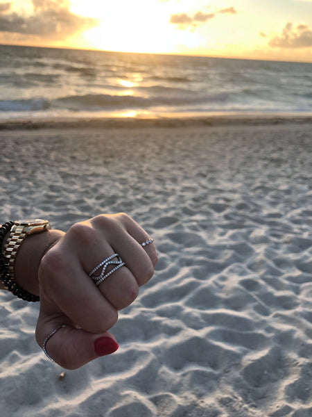 Diamond Wavy Ring