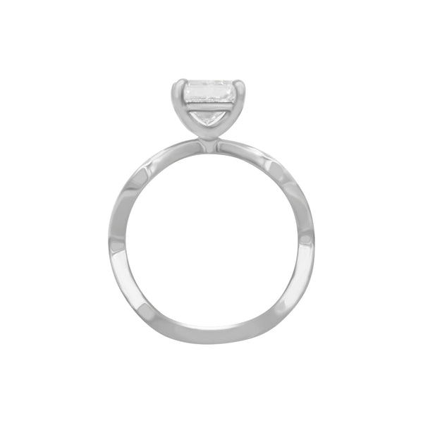 Plain Wavy Engagement Ring Setting