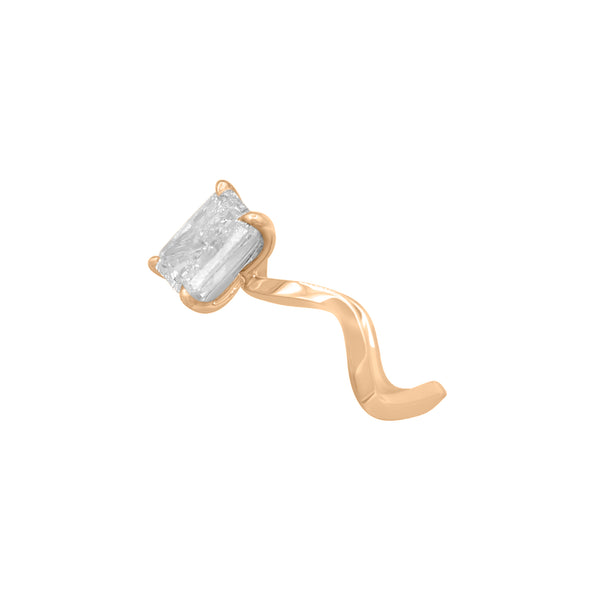 Plain Wavy Engagement Ring Setting