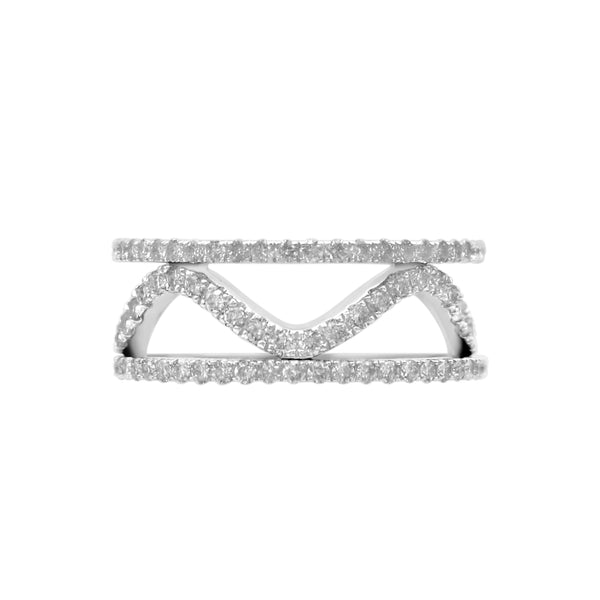 Diamond Wavy Ring