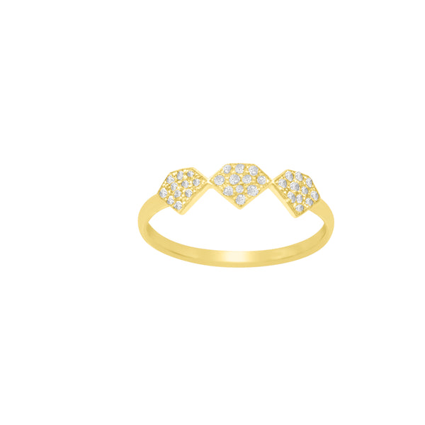 Pave Diamond Shaped Ring