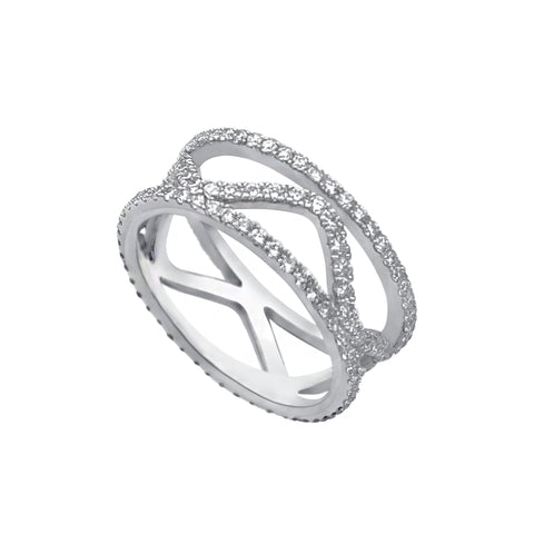 Diamond Wavy Ring